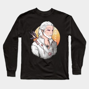 White Wolf and Swallow [GOLD] Long Sleeve T-Shirt